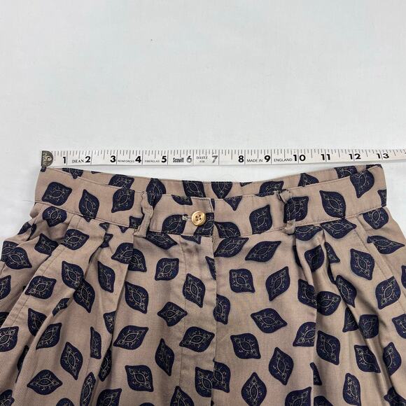 Talbots Vintage Paisley Print AOP Beige & Blue Pants BoHo Style Size 8 Petite - Picture 5 of 9